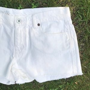 Madewell Size 28 White Jean Cutoffs
